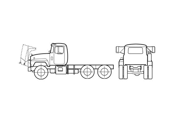 Download drawing Mack RD600SX Truck in ai pdf png svg formats